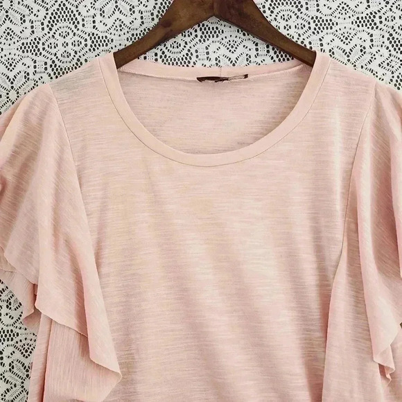 Suzanne Betro Crew neck Ruffle Blouse S - Picture 2 of 7